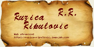 Ružica Ripulović vizit kartica